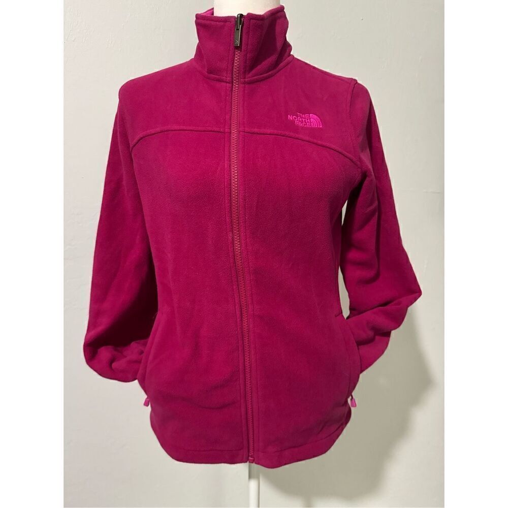 The North  Face hot pink full zip sweater SP